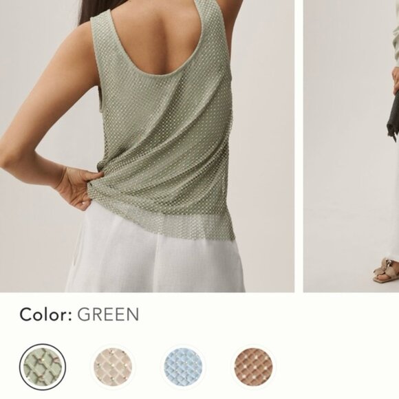 Sunday in Brooklyn rhinestone mesh tank - Picture 5 of 7